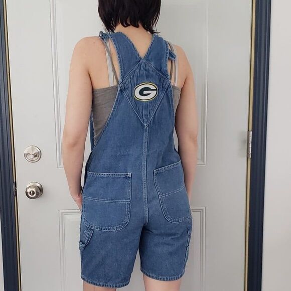 90s/Y2K Green Bay Packers Shortalls - Picture 3 of 4